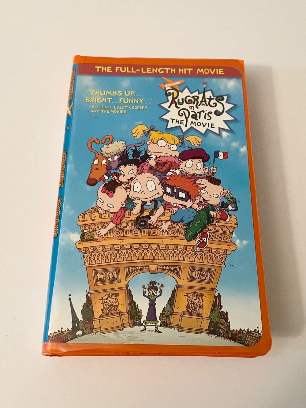 Vintage Rugrats in Paris The Movie VHS Orange Tape Clamshell Case Nickelodeon